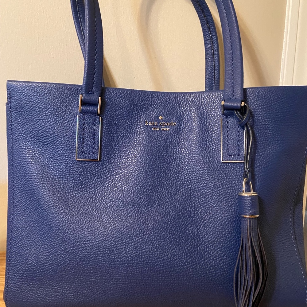 Kate Spade shoulder bag in a rich blue color